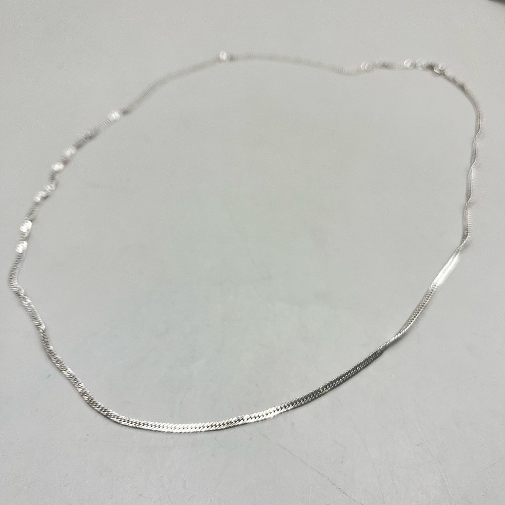 Italian vintage Sterling Silver 24" Twisted Rope Chain Necklace .925 HET Italy
